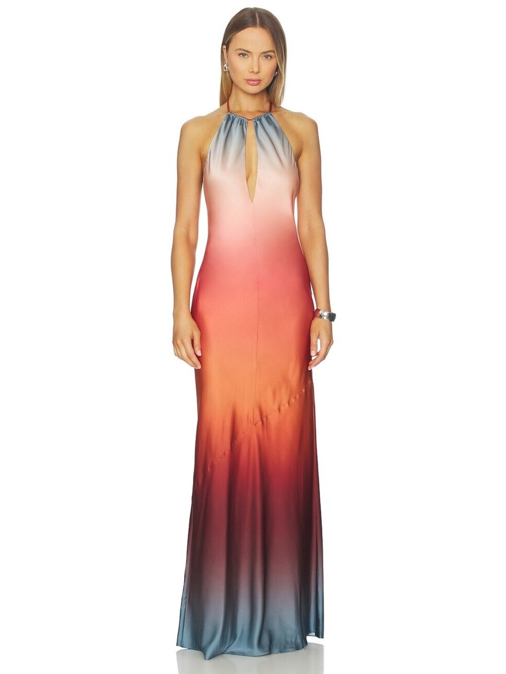 Lovers & Friends Marie Gown in Orange Blue Ombre